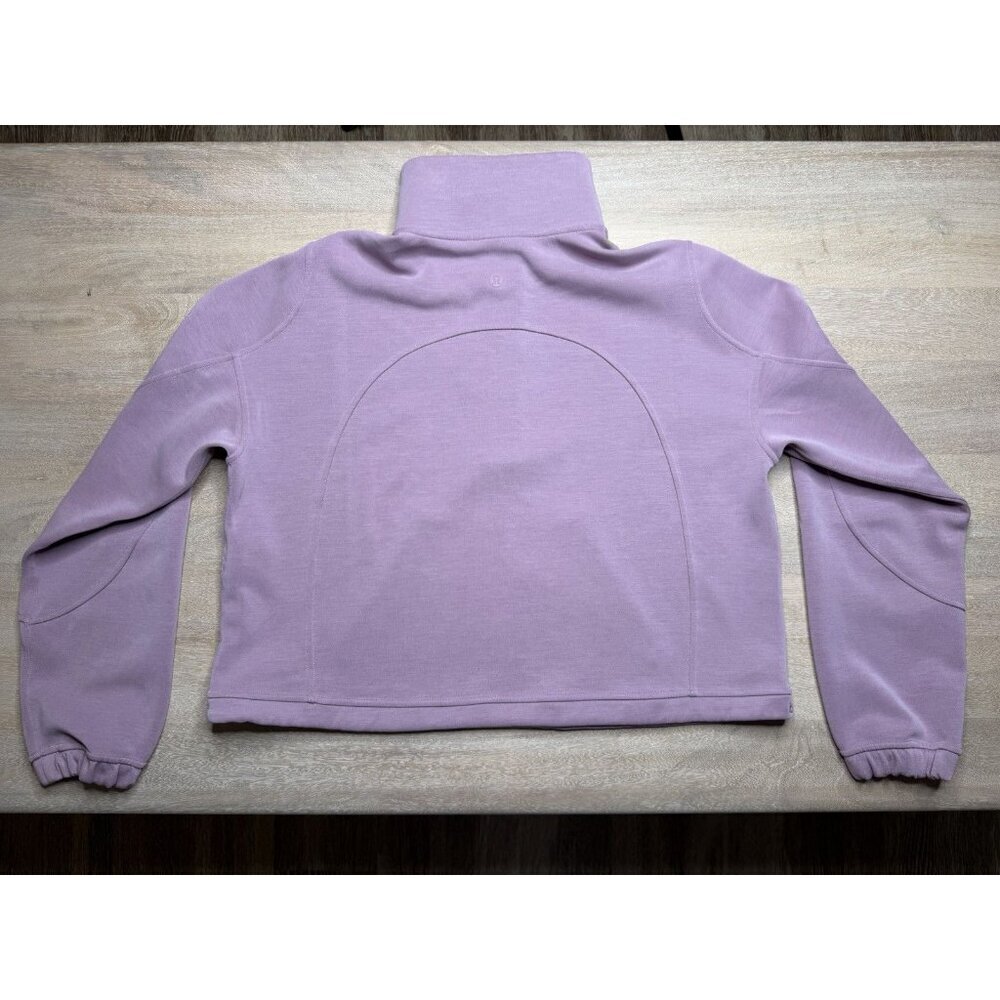 Lululemon Brushed Softstreme Half Zip Rose Blush Purple Size 4 - Picture 6 of 6